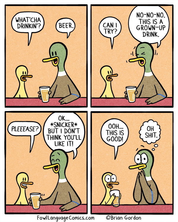 Beer comic strip Guys are asshole quotes