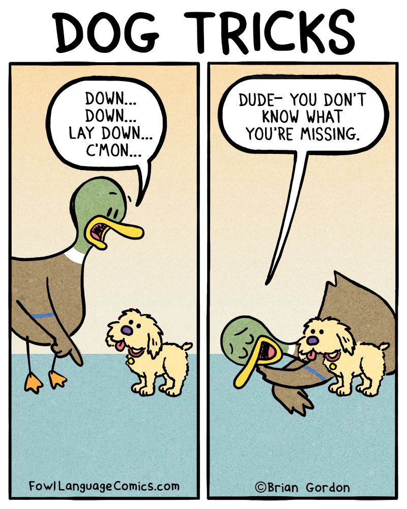 Dog Tricks Fowl Language Comics